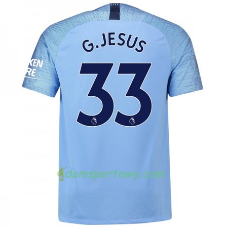 Koszulka Manchester City G.Jesus 33 Domowe Koszulki Piłkarskie 2018-2019 Krótki Rękaw
